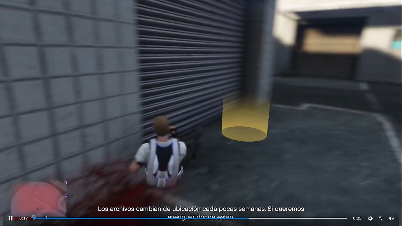 Flung into the mission circle and automatically entered the building (Image via Reddit @u/IgnSJ07)